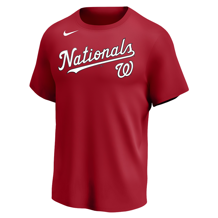 Nationals MLB Adult League Team Jerseys - Official Nike MLB Wordmark Poly Tees - N223